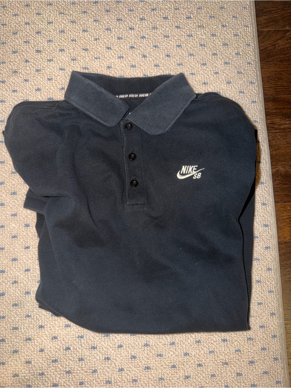 Nike SB Black Polo with White Embroidered SB Logo